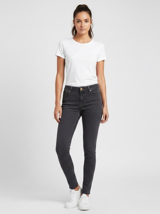 Forever 21 Denim - Forever 21 lightweight jeans jeggings size 6 spandex black ankle skinny cropped